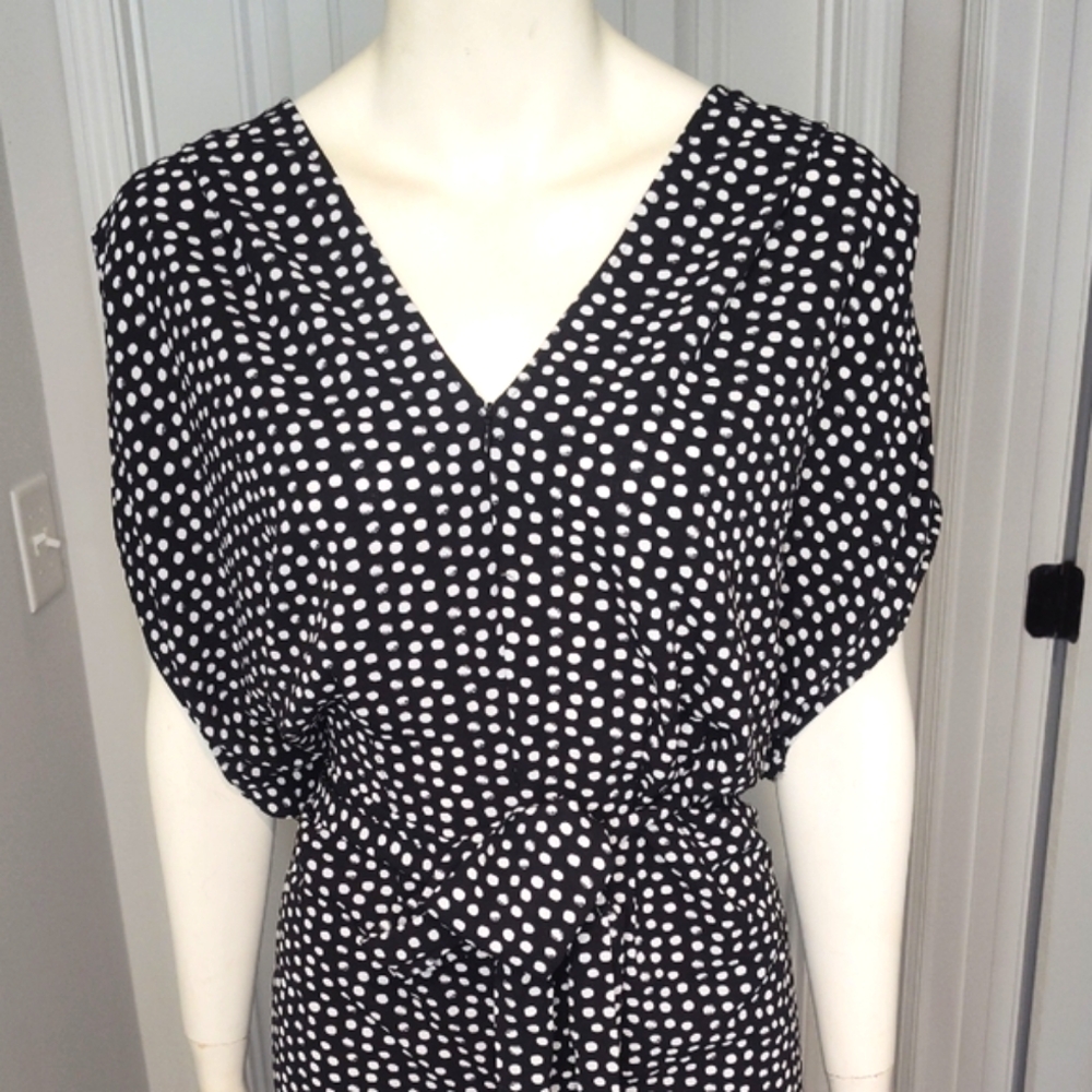 Black and White Polka Dot Jumpsuit